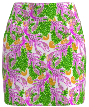 AB SPORT Lobsters Print Women's Front Pocket Golf Skirt BSKG01-LOBSW