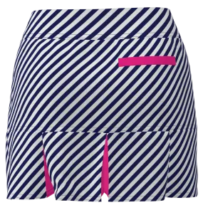 AB SPORT Women's Cross Stripe Print Back Pleat Golf Skirt - NCSP