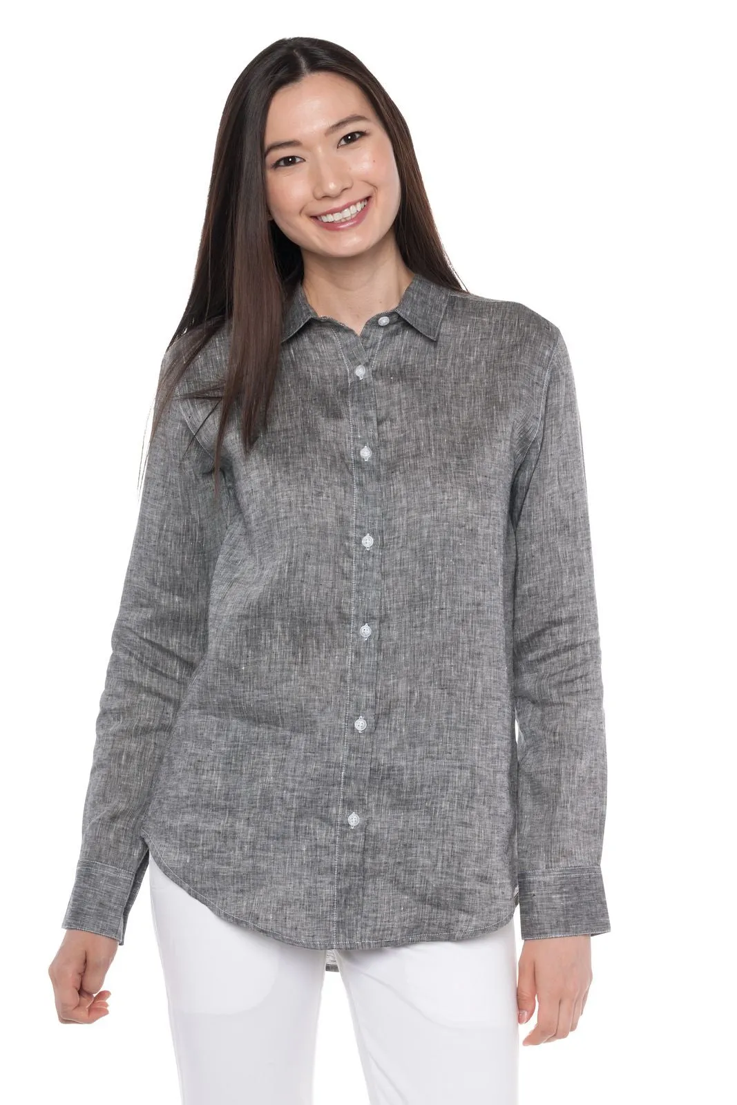 Aloe | Women's Long Sleeve Linen Shirt