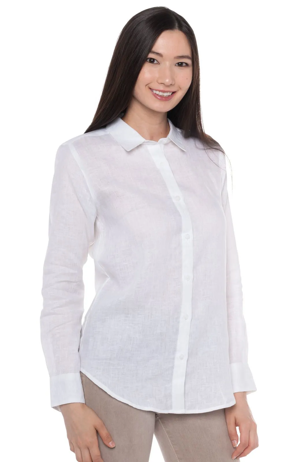 Aloe | Women's Long Sleeve Linen Shirt