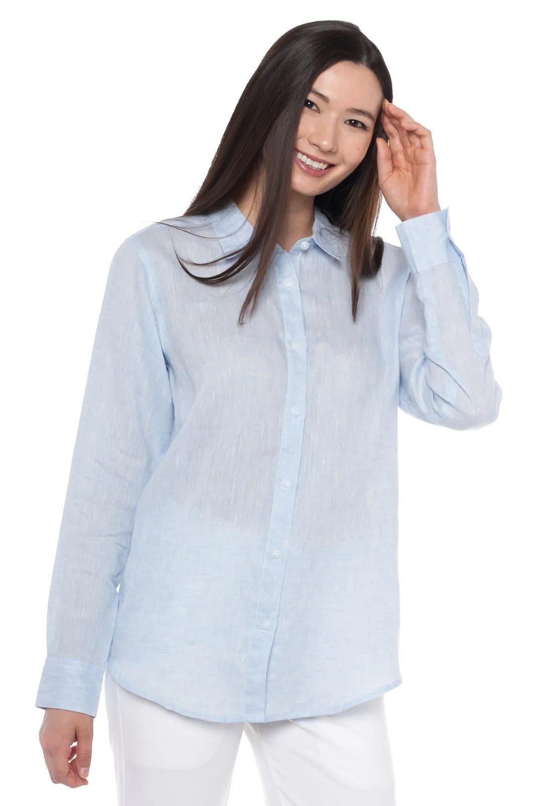 Aloe | Women's Long Sleeve Linen Shirt