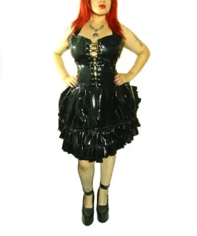 Black Shiny PVC Mercedes Dress