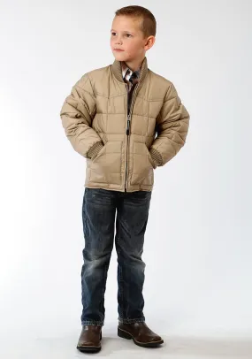 BOYS KHAKI POLY-FILLED JACKET