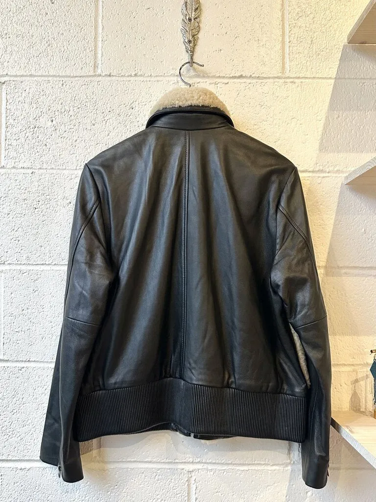 Lucky Brand leather & shearling jacket