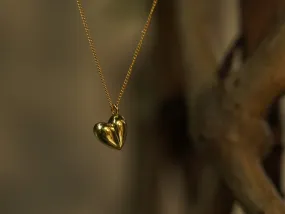 Simple Style Heart Shape Sterling Silver Plating 18K Gold Plated Pendant Necklace